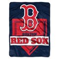 The North West Company The Northwest Co 1MLB-08030-0004-RET Red Sox Home Plate Raschel Throw 1MLB080300004RET